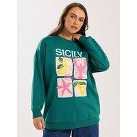 Yours Curve Sicily Sweatshirt