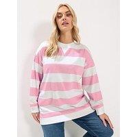 Yours Curve Stripe Sweatshirt