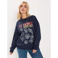 Yours Curve St Tropez Shell Sweatshirt