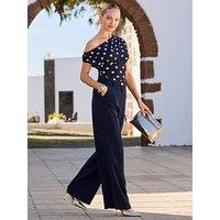 Sosandar Off The Shoulder Top - Navy