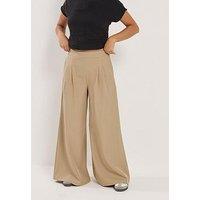 Pixiegirl Petite Pleat Front Palazzo Trousers