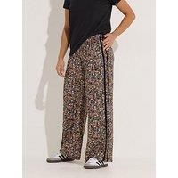 Pixiegirl Petite Ditsy Wide Leg Side Stripe Trousers