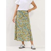 Pixiegirl Petite Ditsy Midaxi Skirt - Green