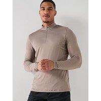 Gym King Mens Energise 1/4 Zip Top - Brown