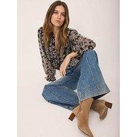 Mint Velvet Butterfly Print Blouse - Navy