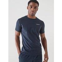 Gym King Mens Fundamental Linear T-Shirt - Navy