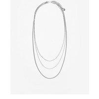 Mint Velvet Stainless Steel Triple Chain - Silver