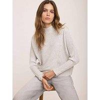 Mint Velvet Asymmetric Button Jumper - Grey