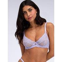 Boux Avenue Gracie Lace Balconette Bra - Lavender - Purple