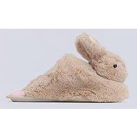 Boux Avenue Plush Bunny Mule Slippers - Beige