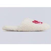 Boux Avenue Love Borg Mule Slippers - Ivory Mix - White
