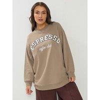 Yours Curve Espresso Sweatshirt