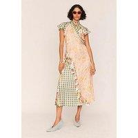 Summery Leni Spliced Print Wrap Dress - Multi