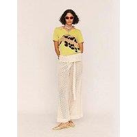 Summery Lace Fisherman Layered Pant - White