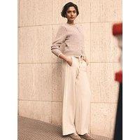 Mint Velvet Neutral Side Stripe Trouser - Cream