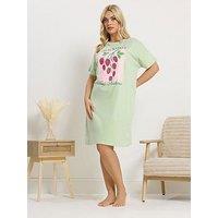 Yours Curve Fruit Market Sleep T-Shirt