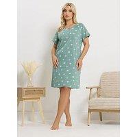 Yours Curve Retro Daisy Placket Nightdress