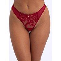 Boux Avenue Carmine Lace Thong - Pillar Box Red