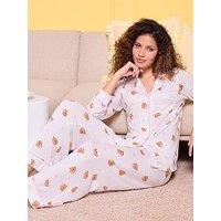 Boux Avenue Croissant Modal Pyjama Set - Ivory Mix