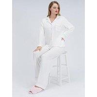 Boux Avenue Rib Modal Revere Top - White