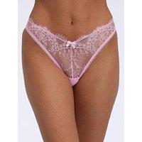Boux Avenue Fifi Lace Thong - Bubblegum Pink