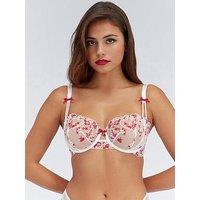Boux Avenue Lisette Emb Balconette Bra - White Mix