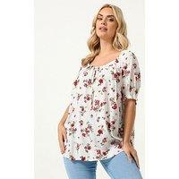 Yours Curve Floral Gypsy Top