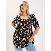 Yours Curve Floral Gypsy Top
