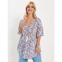 Yours Curve Short Angel Sleeve Gypsy Top