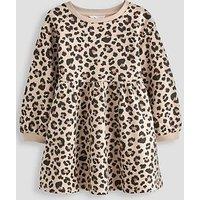 The Very Collection Girls Animal Sweater Dress - Brown