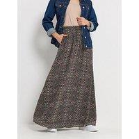 Long Tall Sally Boho Tie Waist Maxi Skirt - Black