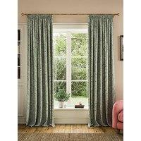 Joules Twilight Ditsy Lined Curtains Green