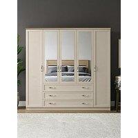 The Very Collection Camberley 5 Door 3 Drawer Mirrored Wardrobe