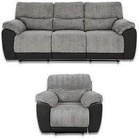 The Very Collection Sienna Fabric 3 Seater + Chair