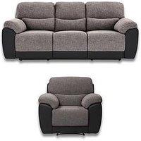 The Very Collection Santori Fabric 3 Seater + Chair