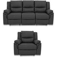 The Very Collection Albion Leather Recliner 3 Seater + Chair