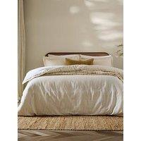 Yard Hebden Stripe 100% Cotton Duvet Set Honey Yellow