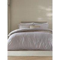 Yard Hebden Stripe 100% Cotton Duvet Set Honey Mauve