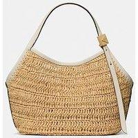 Kate Spade New York Deco Straw Small Tulip Tote - Beige