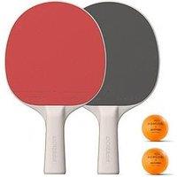 Decathlon Set Of 2 Durable Bats + 3 Table Tennis Balls - Set Ppr 100
