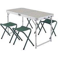 Decathlon Table 4/6 People + 4 Seats Beige Table