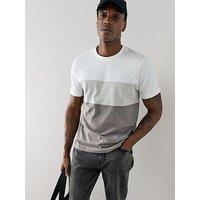 The Very Collection Cut And Sew T-Shirt - White/Grey