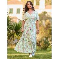Joe Browns Summer Blossoms Maxi Dress - Green