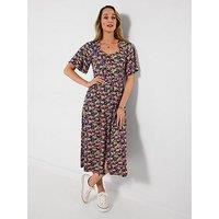 Joe Browns Fabulous Floral Jersey Dress - Black