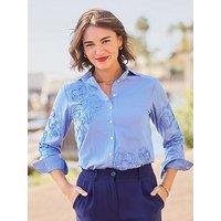 Joe Browns Rebecca Applique Striped Shirt - Blue