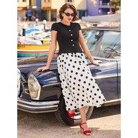 Joe Browns Perfectly Polka Dot 2-In-1 Dress - Black