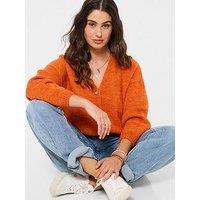 Joe Browns Celia V Neck Cardigan - Orange