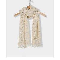 Joe Browns Crochet Scarf - White