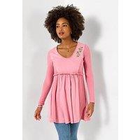Joe Browns Pretty As A Picture Jersey Tunic Top - Pink