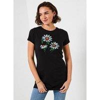 Joe Browns Daisy Graphic Tunic Top - Black